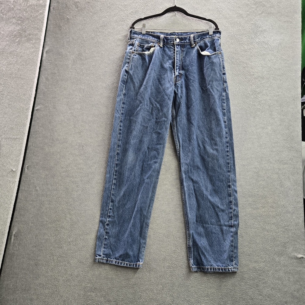 Levi's 550 Men Jeans 34X32 Blue Denim Relaxed Fit 30" Inseam